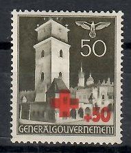 Znaczek Generalne Gubernatorstwo / GG 1940 Mi 54 Fi 54 Czyste **