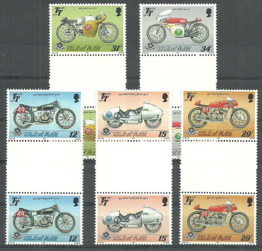 Znaczek Wyspa Man 1987 Mi 339-343IA Czyste **