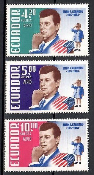 Znaczek Ekwador 1964 Mi 1152-1154 Czyste **