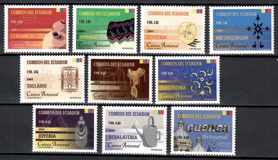 Znaczek Ekwador 2003 Mi 2708-2717 Czyste **