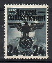 Znaczek Generalne Gubernatorstwo / GG 1940 Mi 14I Fi 14I Z podlepką *