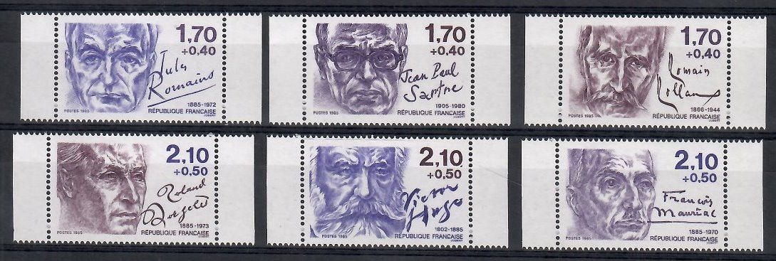 Znaczek Francja 1985 Mi 2484-2489C Czyste **