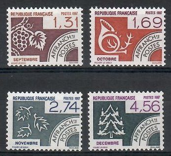 Znaczek Francja 1987 Mi 2588-2591 Czyste **