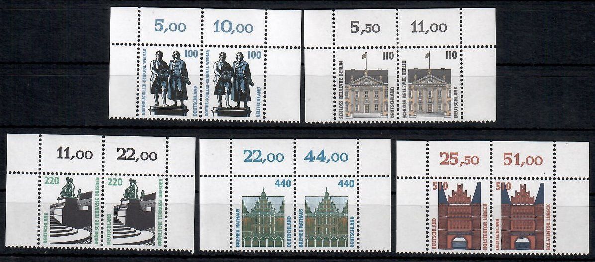 Znaczek Niemcy 1997 Mi 1934-1938 Czyste **