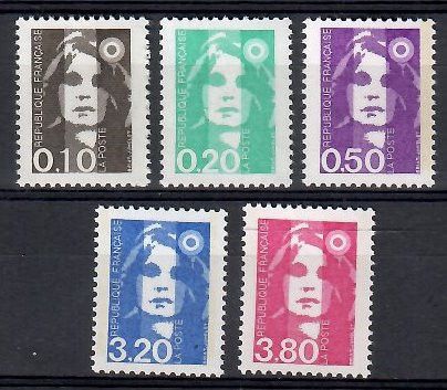 Znaczek Francja 1990 Mi 2764-2768 Czyste **