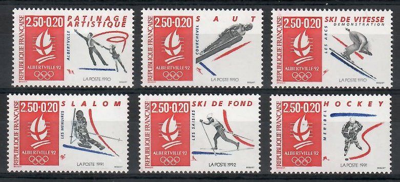 Znaczek Francja 1992 Mi 2883-2888 Czyste **