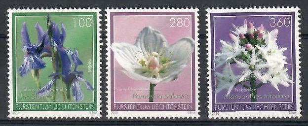 Znaczek Liechtenstein 2014 Mi 1718-1720 Czyste **