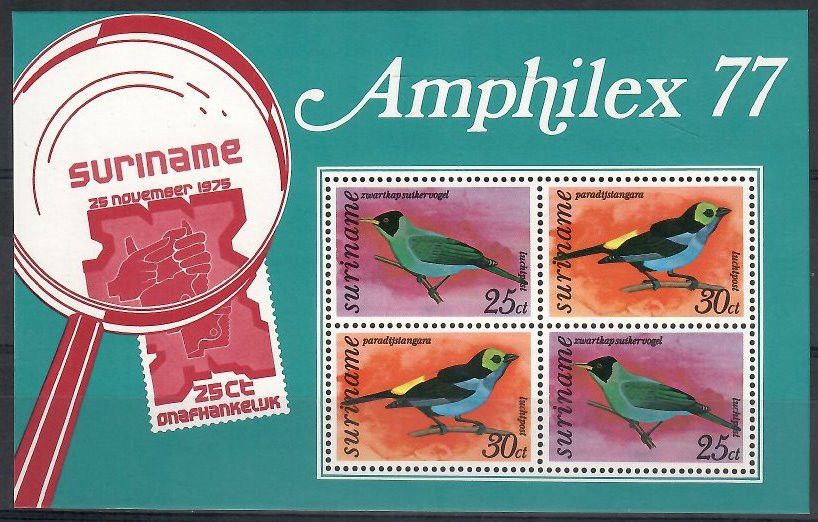 Znaczek Surinam 1977 Mi bl 19 Czyste **