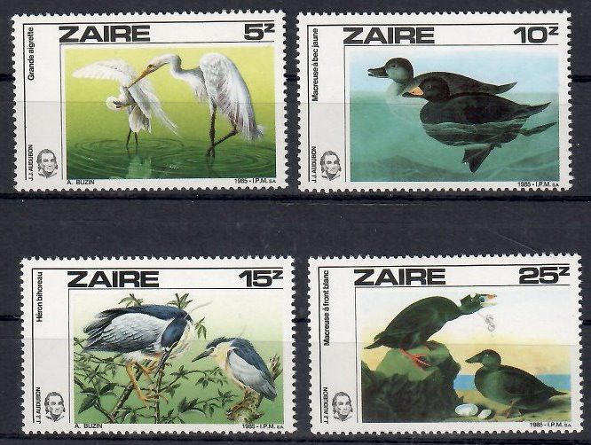 Znaczek Kongo Kinszasa / Zair 1985 Mi 904-907 Czyste **