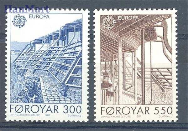 Znaczek Wyspy Owcze 1987 Mi 149-150 Czyste **