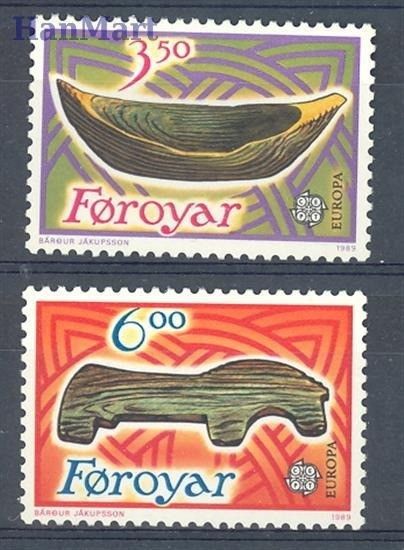Znaczek Wyspy Owcze 1989 Mi 184-185 Czyste **