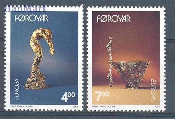 Znaczek Wyspy Owcze 1993 Mi 248-249 Czyste **