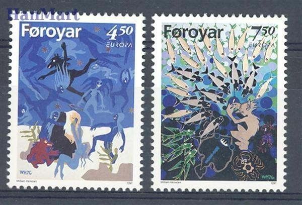 Znaczek Wyspy Owcze 1997 Mi 317-318 Czyste **