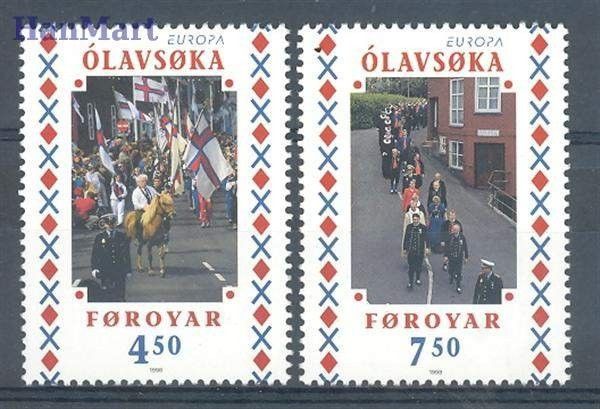 Znaczek Wyspy Owcze 1998 Mi 338-339 Czyste **