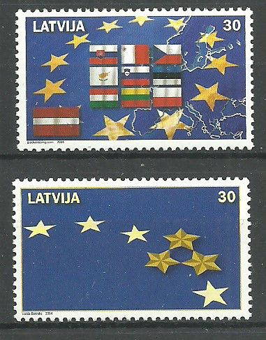Znaczek Łotwa 2004 Mi 611-612 Czyste **