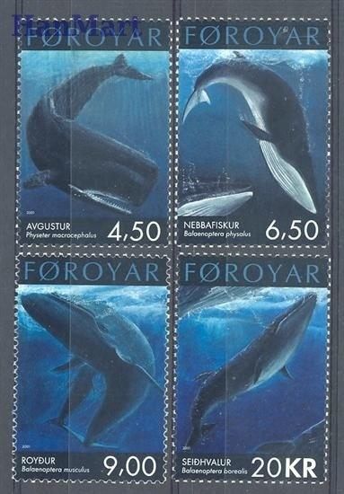 Znaczek Wyspy Owcze 2001 Mi 408-411 Czyste **