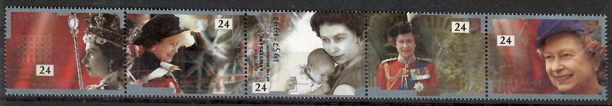 Znaczek Wielka Brytania 1992 Mi 1387-1391 Czyste **