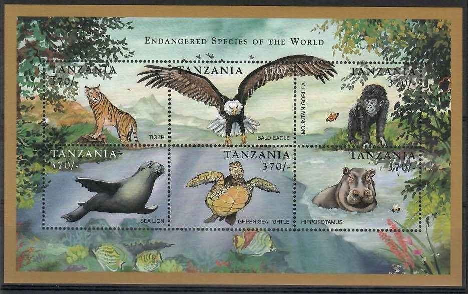 Znaczek Tanzania 1998 Mi ark 2970-2975 Czyste **