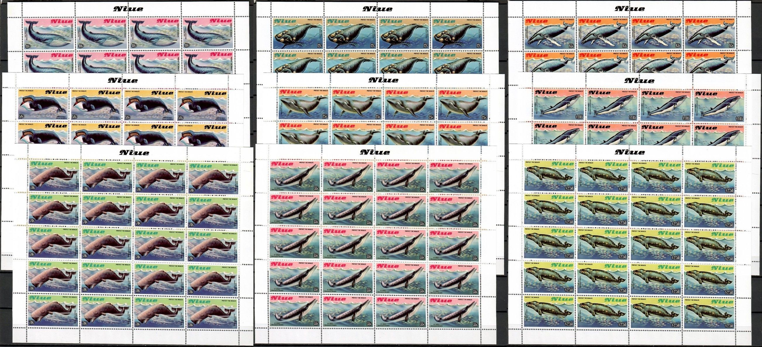 Znaczek Niue 1983 Mi ark 502-510 Czyste **