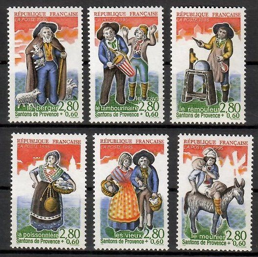 Znaczek Francja 1995 Mi 3118-3123 Czyste **