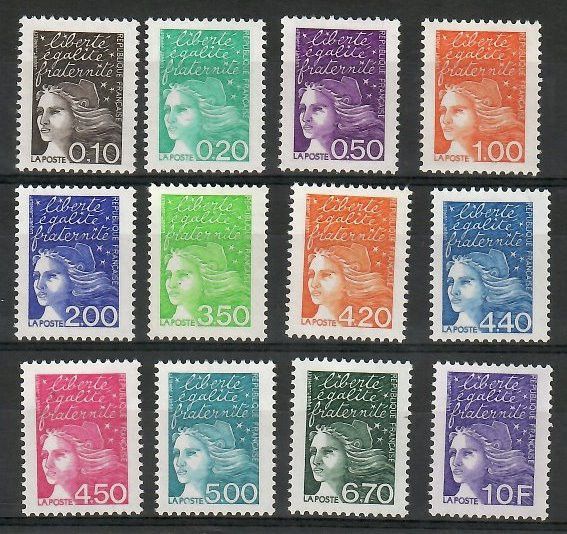 Znaczek Francja 1997 Mi 3233-3244yI Czyste **