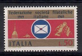 Znaczek Włochy 1969 Mi 1301 Czyste **