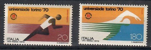 Znaczek Włochy 1970 Mi 1312-1313 Czyste **