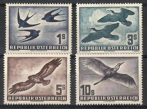 Znaczek Austria 1953 Mi 984-987 Z podlepką *