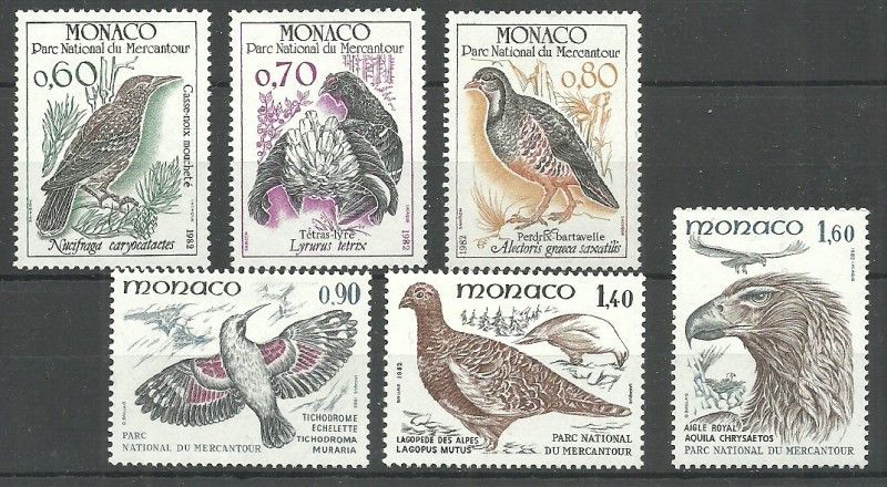 Znaczek Monako 1982 Mi 1520-1525 Czyste **
