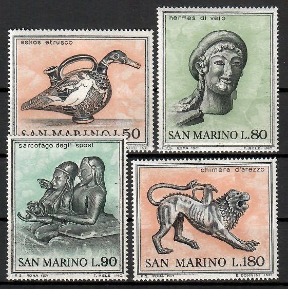 Znaczek San Marino 1971 Mi 980-983 Czyste **