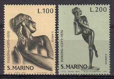 Znaczek San Marino 1974 Mi 1067-1068 Czyste **