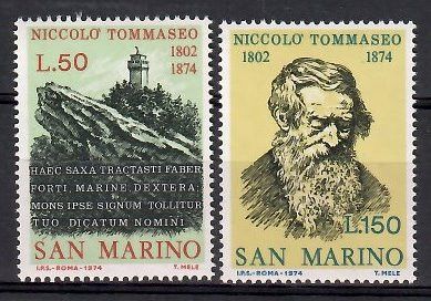 Znaczek San Marino 1974 Mi 1080-1081 Czyste **