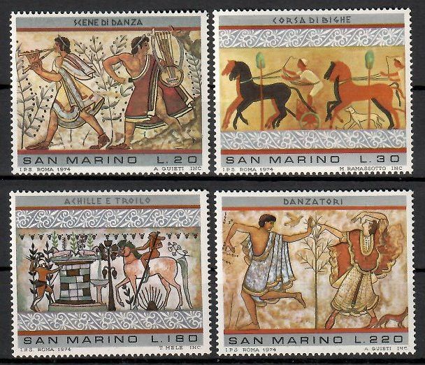 Znaczek San Marino 1975 Mi 1083-1086 Czyste **
