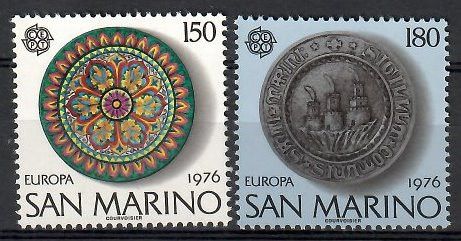 Znaczek San Marino 1976 Mi 1119-1120 Czyste **