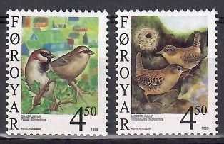 Znaczek Wyspy Owcze 1999 Mi 352-353 Czyste **