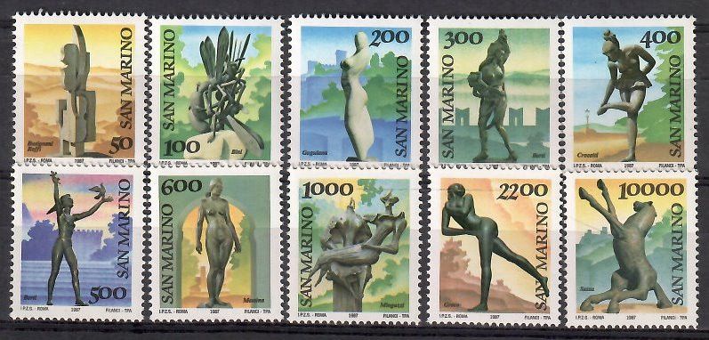 Znaczek San Marino 1987 Mi 1362-1371 Czyste **