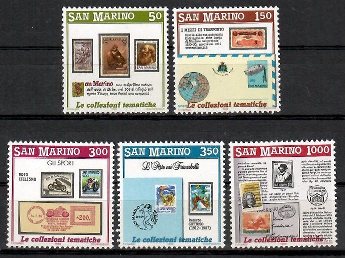 Znaczek San Marino 1988 Mi 1382-1386 Czyste **