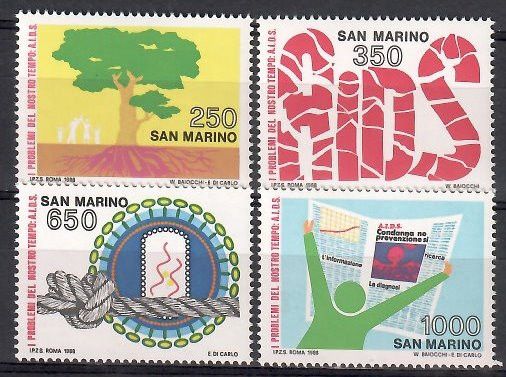 Znaczek San Marino 1988 Mi 1395-1398 Czyste **
