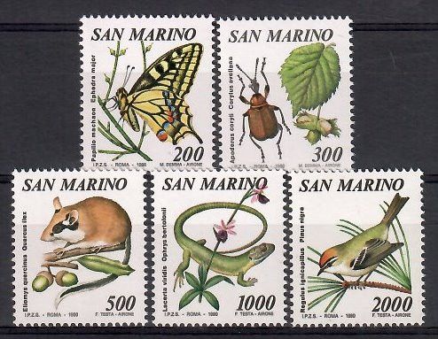 Znaczek San Marino 1990 Mi 1458-1462 Czyste **