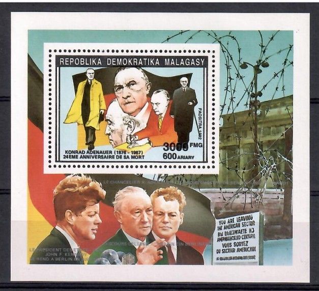 Znaczek Madagaskar 1992 Mi bl 199 Czyste **
