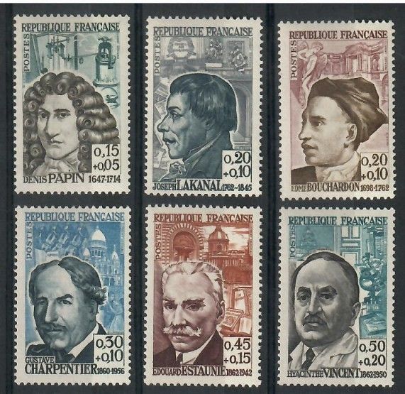 Znaczek Francja 1962 Mi 1399-1404 Czyste **