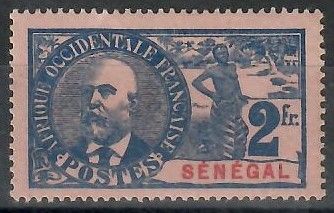 Znaczek Senegal 1906 Mi 45 Z podlepką *