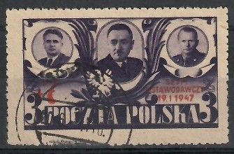 Znaczek Polska 1947 Mi 439 Fi 416e Stemplowane