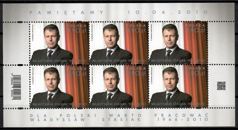 Znaczek Polska 2023 Mi ark 5449 Fi ark 5299 Czyste **
