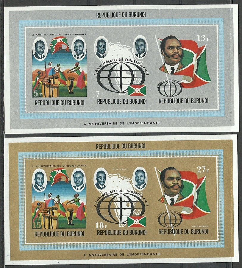 Znaczek Burundi 1972 Mi bl 62-63B Czyste **
