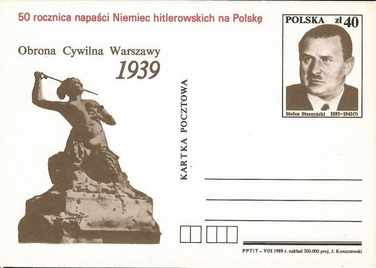 Znaczek Polska 1989 Fi Cp 1007 Całostka pocztowa