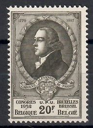 Znaczek Belgia 1952 Mi 939 Czyste **