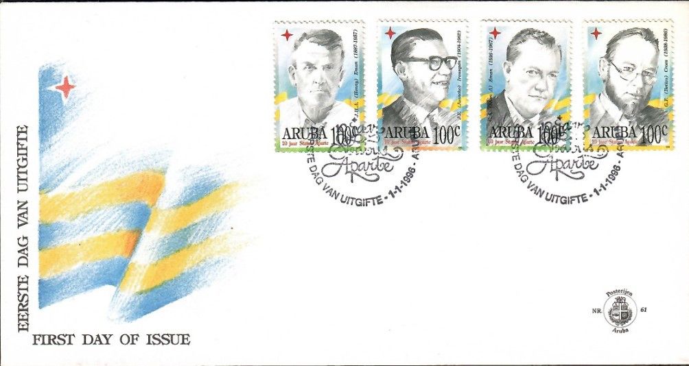Znaczek Aruba 1996 Mi 171-174 FDC