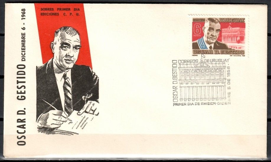 Znaczek Urugwaj 1968 Mi 1131 FDC