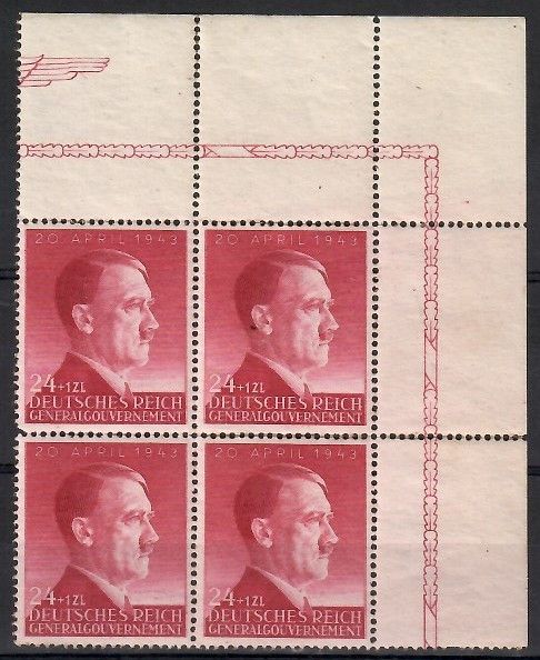 Znaczek Generalne Gubernatorstwo / GG 1943 Mi 102 Czyste **